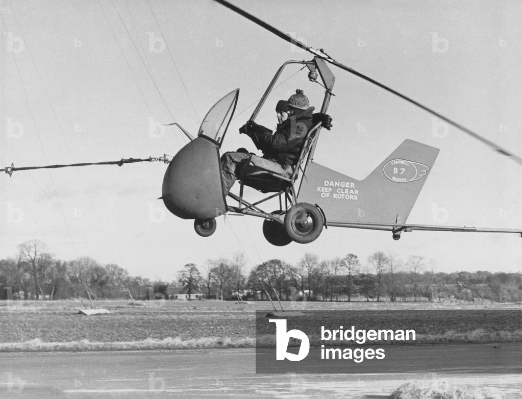 They're off on a do-it-yourself Flip: Fasten those seat-belts - you're airborne! December 1965 (b/w photo)