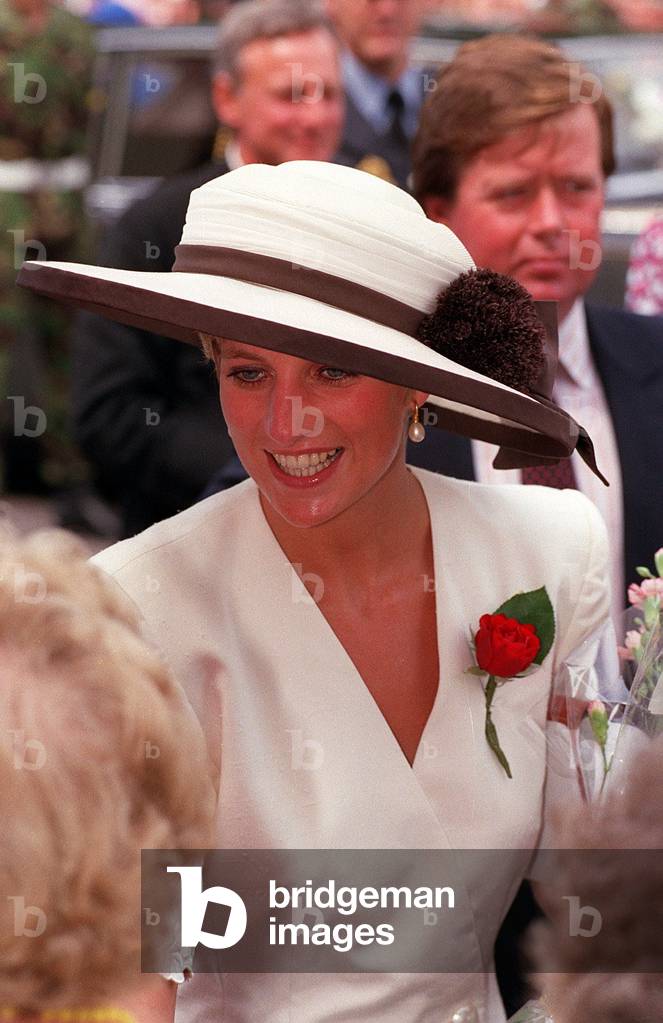 Princess Diana Visits The Royal Hampshires August 1991