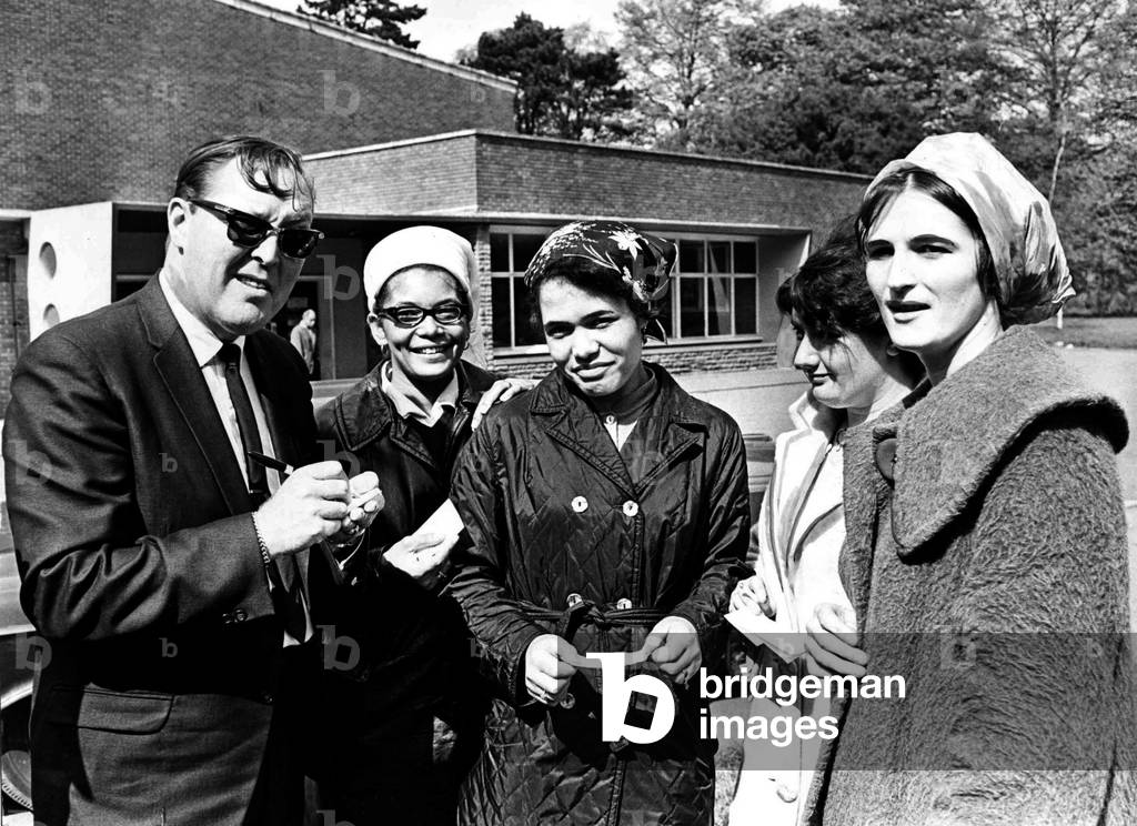 Bill Haley and his Comets - Sophia Gardens, Cardiff, 2nd May 1968.Bill Haley signs autographs for some of his Cardiff fans.