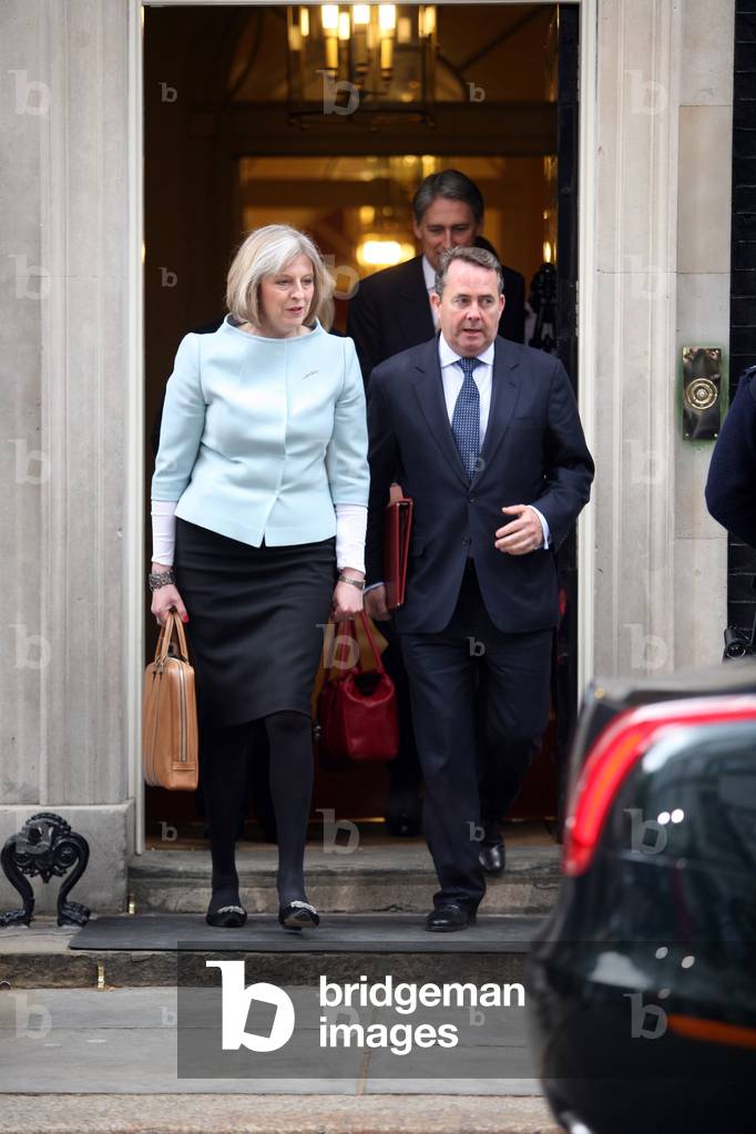 Prime Minister David Cameron leads his first cabinet meeting at number 10 Downing Street 13 May 2010 THERESA MAY & LIAM FOX