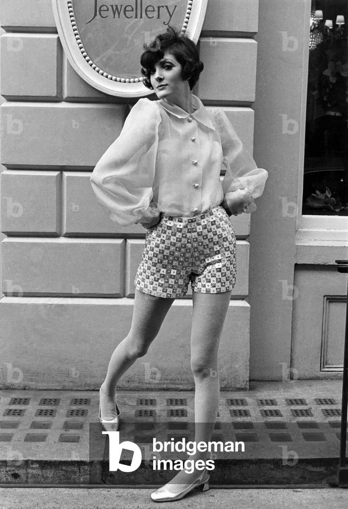 Jolly...in jowelled shorts. March 1968
