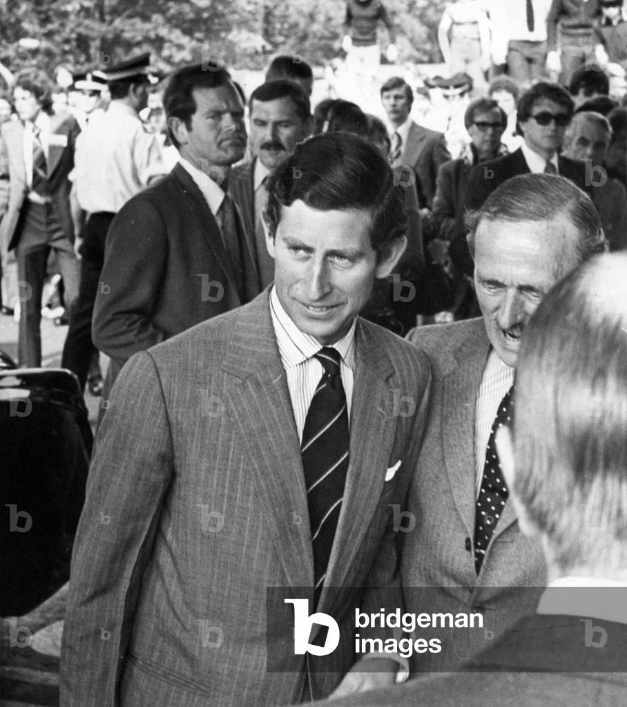 Prince Charles, The Prince of Wales during his visit to the North East, 31 May 1978 (b/w photo)