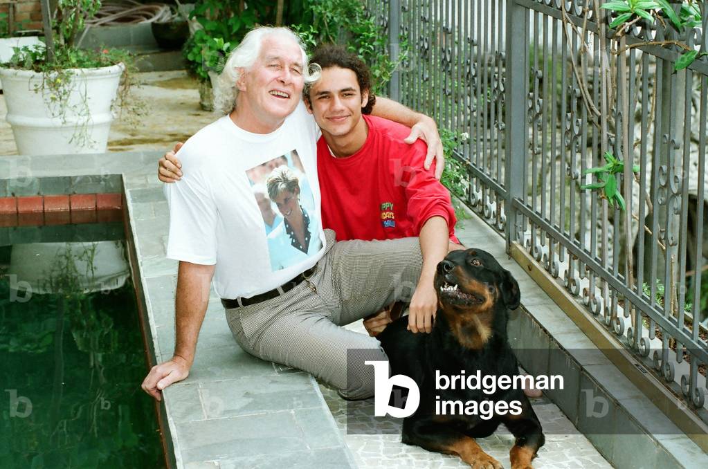 Ronnie Biggs convicted criminal; who is best known for escaping from prison (1965) after his role in the Great Train Robbery of 1963, and for being on the run for many years. Pictured at home in Rio de Janeiro, Brazil April 1991 (photo)