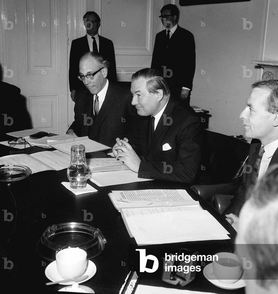 James Callaghan meets with the Police, December 1967 (b/w photo)