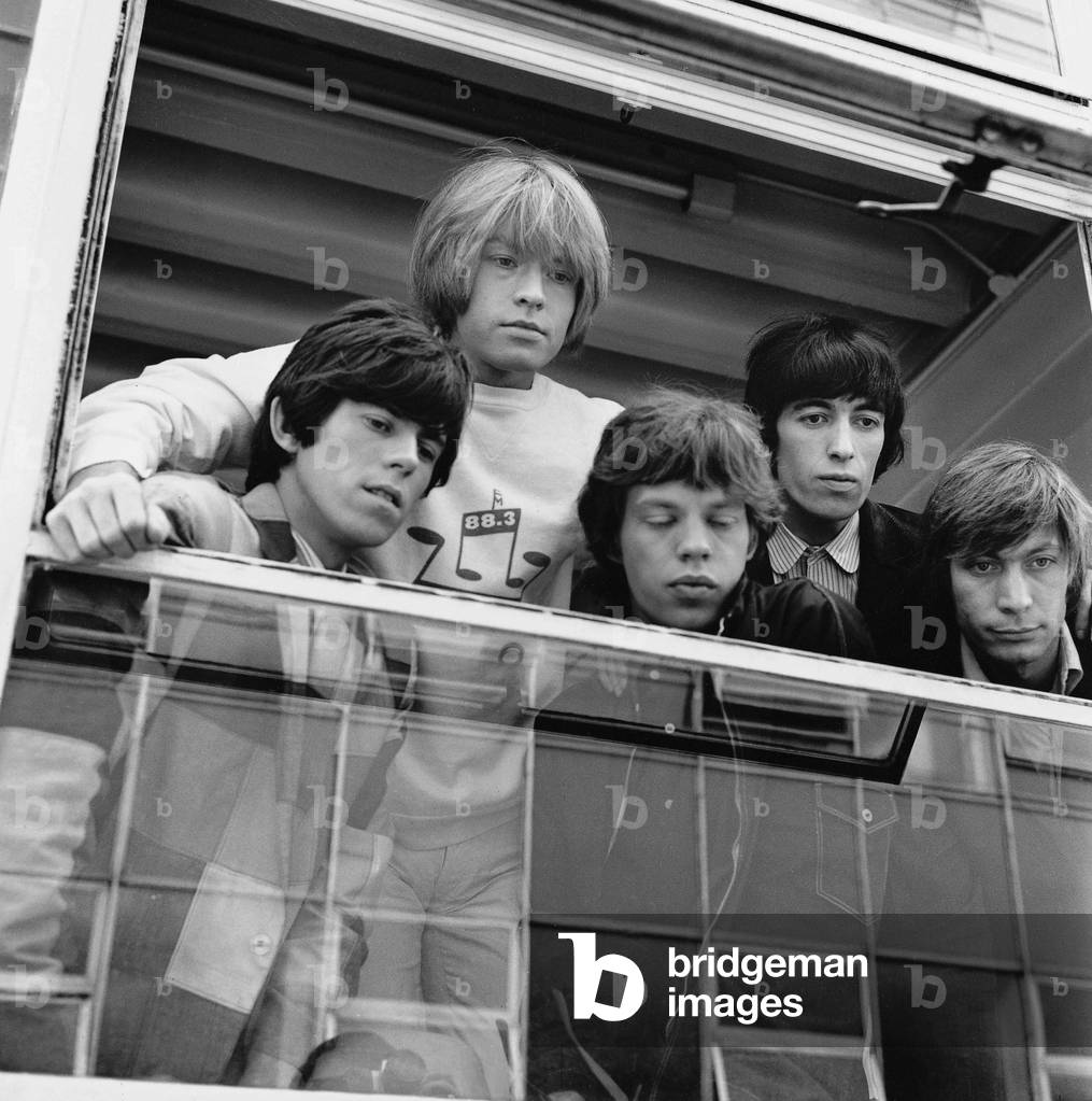 Rolling Stones seen here after making a television appearence on Granda TV's Scene at 6:30. on 23rd August 1965