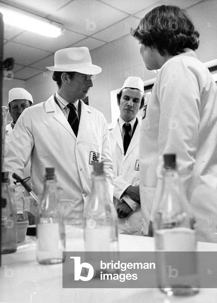 Prince Charles, The Prince of Wales during his visit to the North East 31 May 1978 (b/w photo)