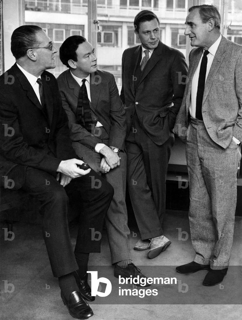 The three new BBC Television controllers came together for the first time this morning in their new jobs (photo)