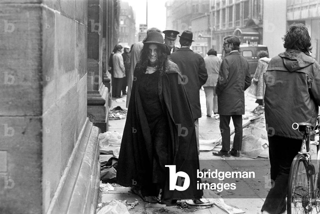 Queue for Rolling Stones Concert in Manchester. February 1971 (b/w photo)