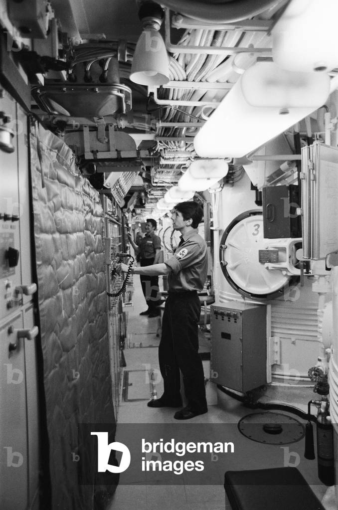 Image of Polaris submarine HMS Resolution, 21st May 1970 (b/w photo)