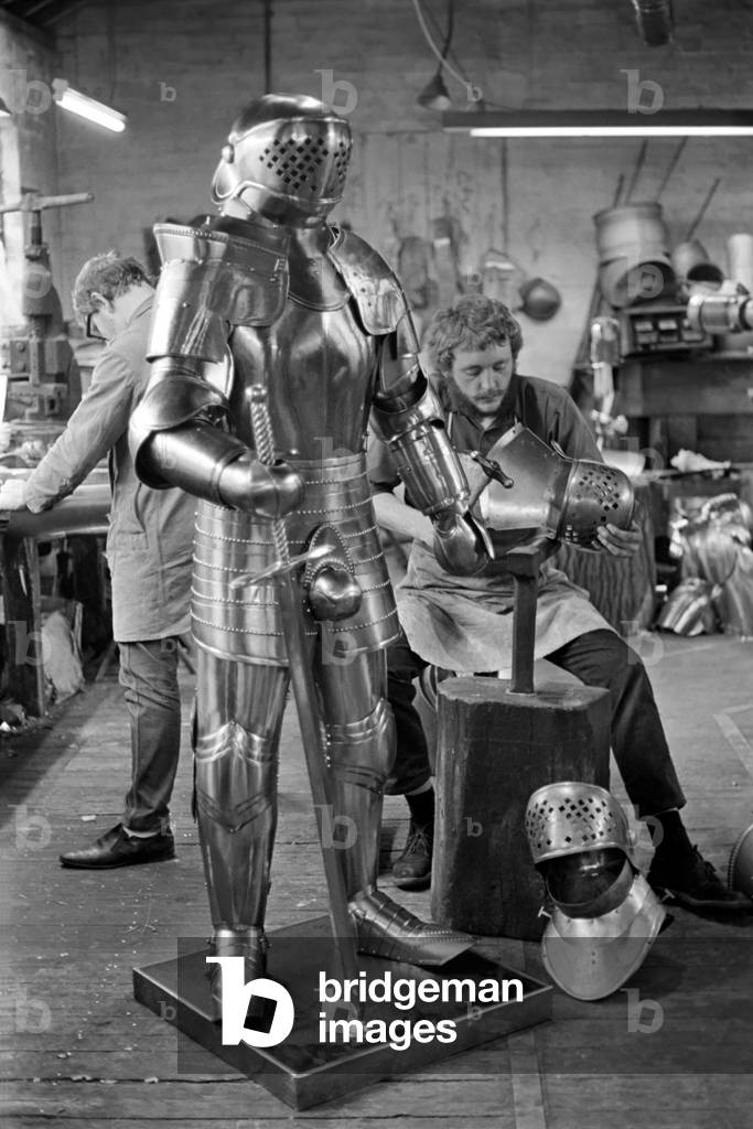 A Birmingham firm, a few months ago, started production on a new line which is now flourishing. The firm a metal products firm founded in Birmingham 100 years ago, is making replicas of a suit of armour, one of the first made for Henry VIII. 
December 1969