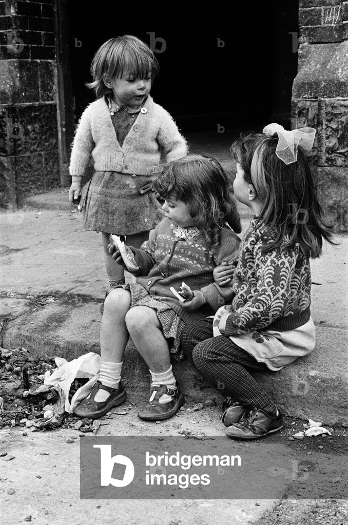 Slums, Benburb street area of Dublin, Republic of Ireland, 11th May 1968 (b/w photo)