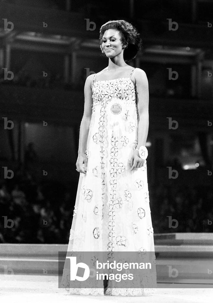 Miss World Competition at the Royal Albert Hall, 20th November 1970 (b/w photo)