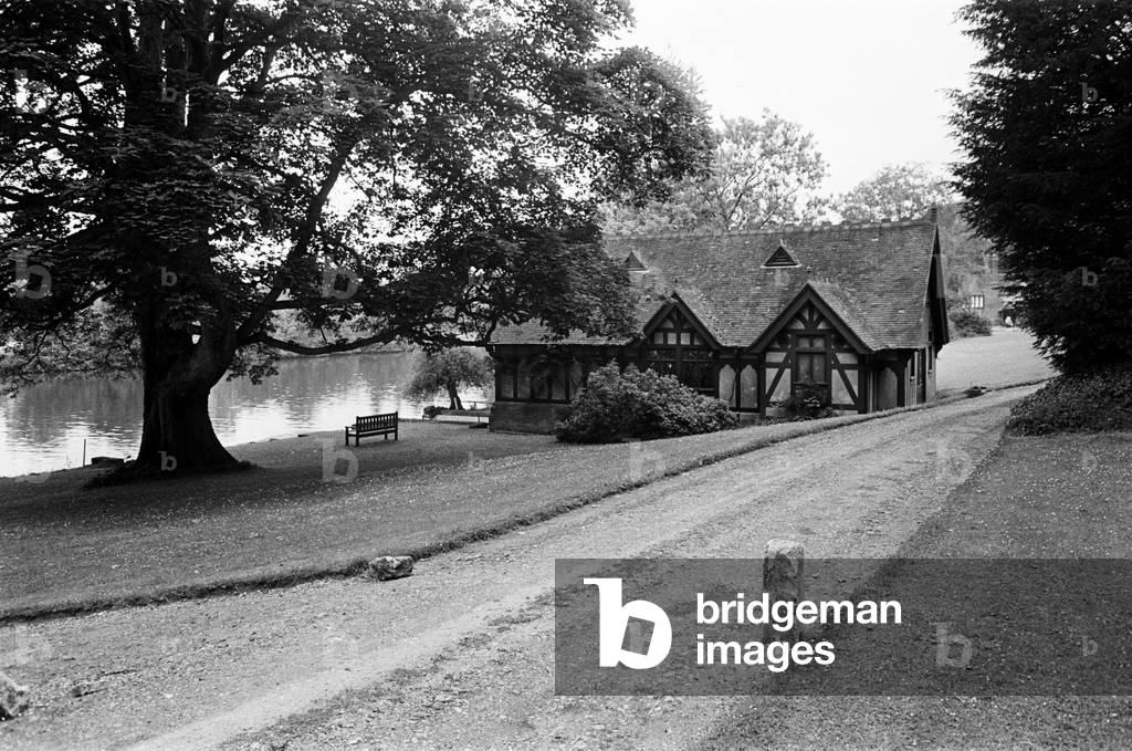A boathouse on the Cliveden Estate, Taplow, Buckinghamshire. 13th June 1963.