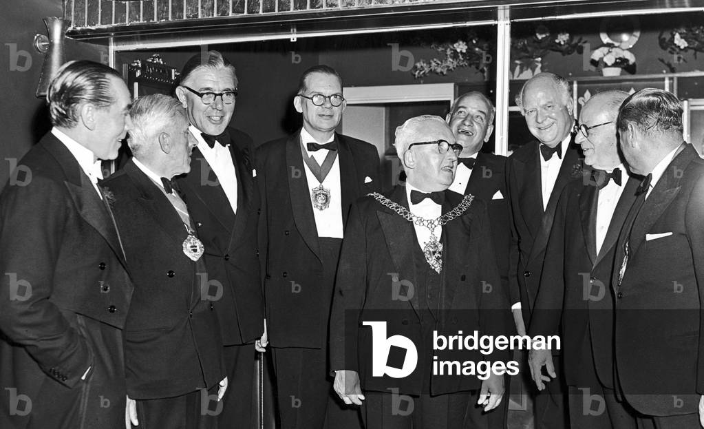 A group at the opening of the Locarno Ballroom. 31st August 1960 (b/w photo)