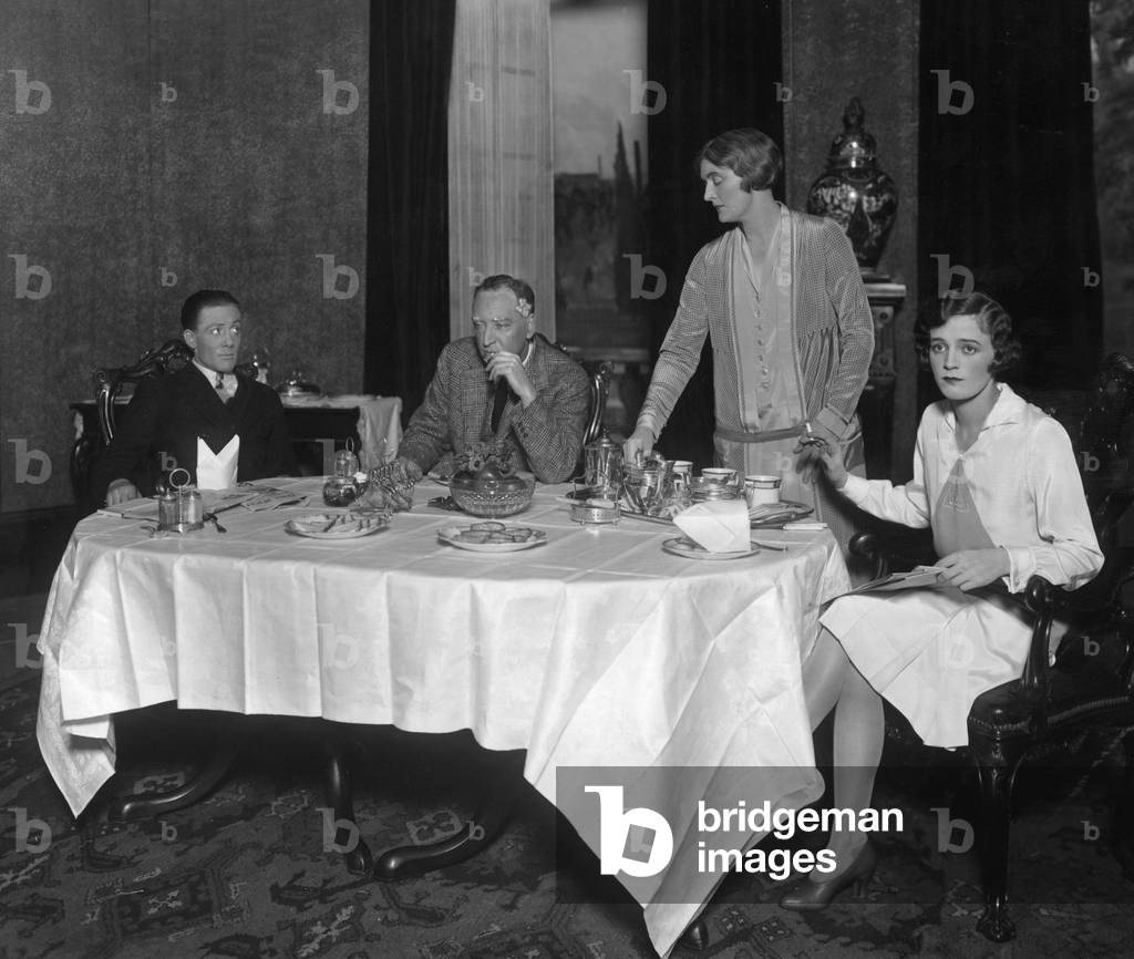 Scene from the play The Stranger In The House, 17th May 1928 (b/w photo)
