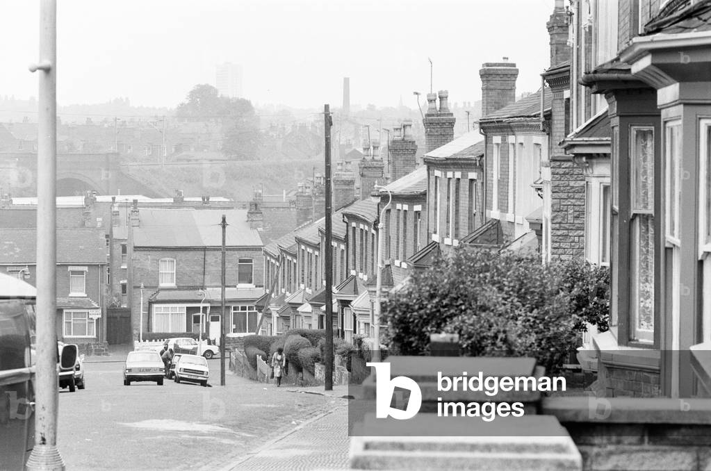 Ladywood, Birmingham, 13th August 1977. By-election, to be held on 18th August 1977 (b/w photo)