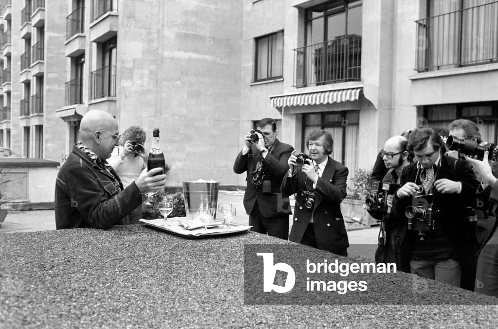 Actor Telly Savalas, February 1975