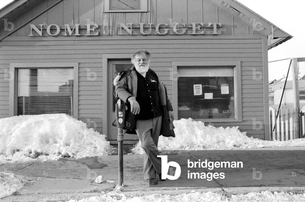 Prudhoe Bay Alaska, April 1977 (b/w photo)