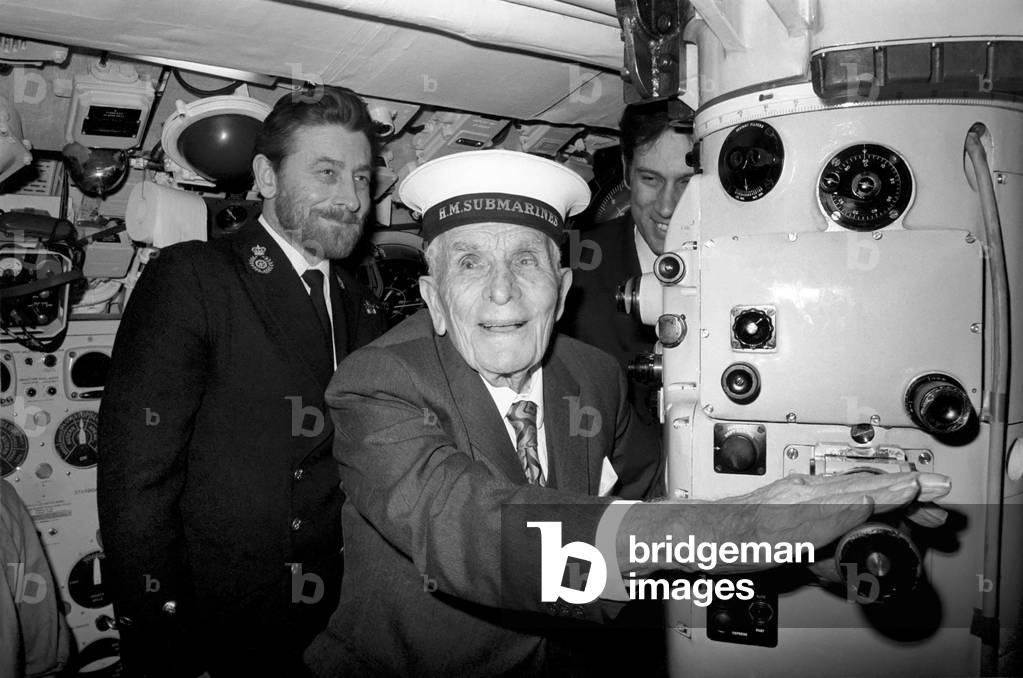 Submariner Mr. Jim Chapman, aged 103, March 1975 (b/w photo)