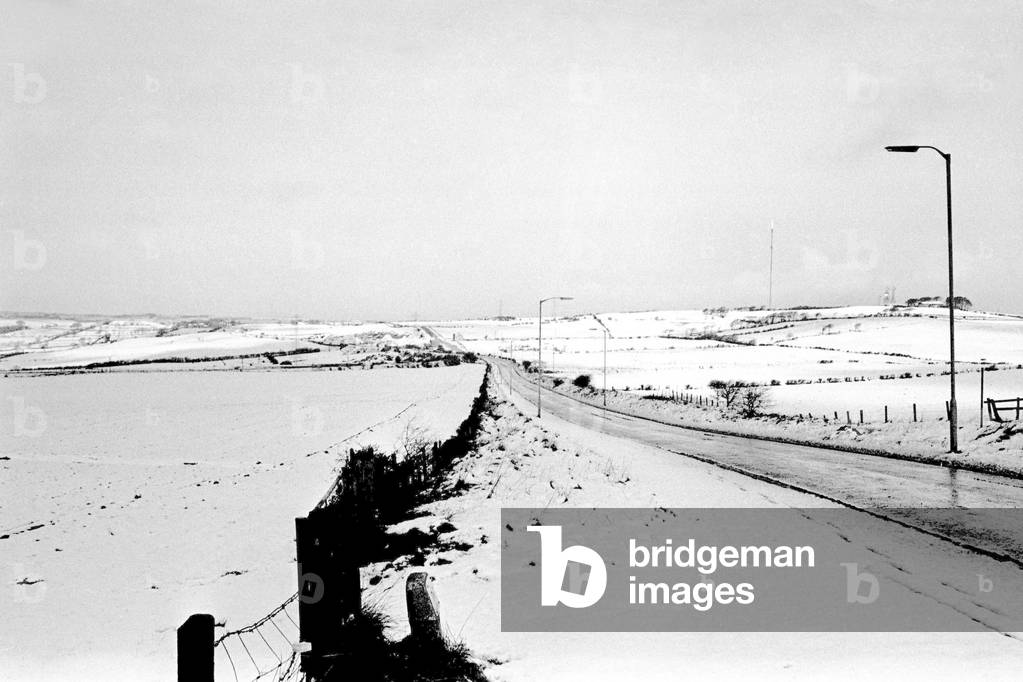 Rural scene in Northumberland, 28 March 1972 (b/w photo)