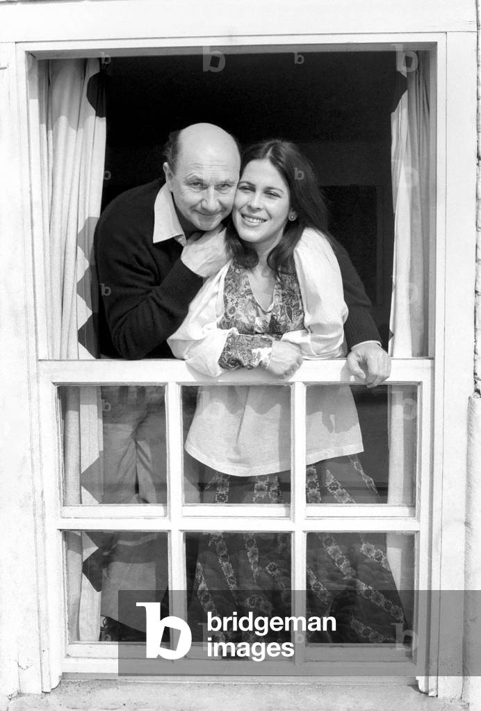 Superwives Feature: Mr. and Mrs. Donald Pleasance (actor) seen here at home 29th March 1974 (b/w photo)