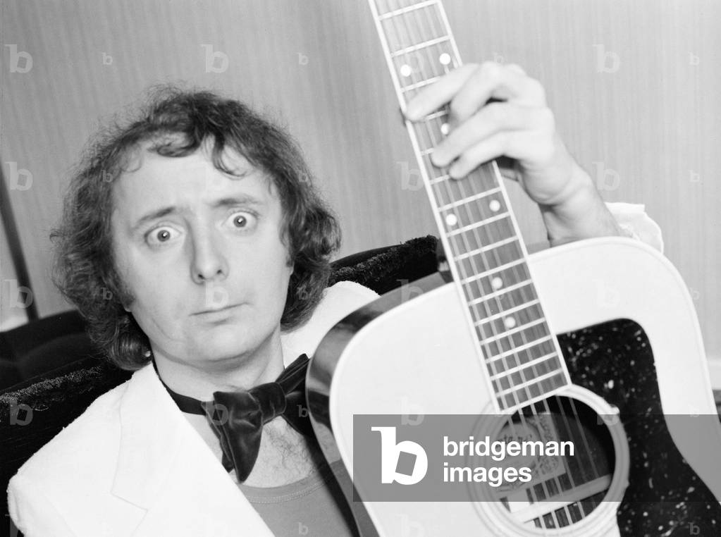 Jasper Carrott, comedian, actor, television presenter and personality, pictured at home in Knowle, Warwickshire, 2nd February 1978 (b/w photo)