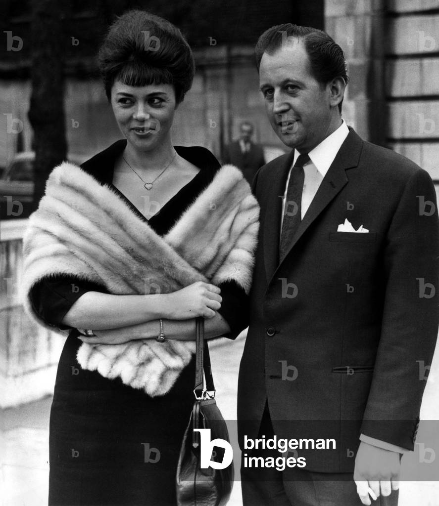 Paul Raymond with wife April 1961 (b/w photo)