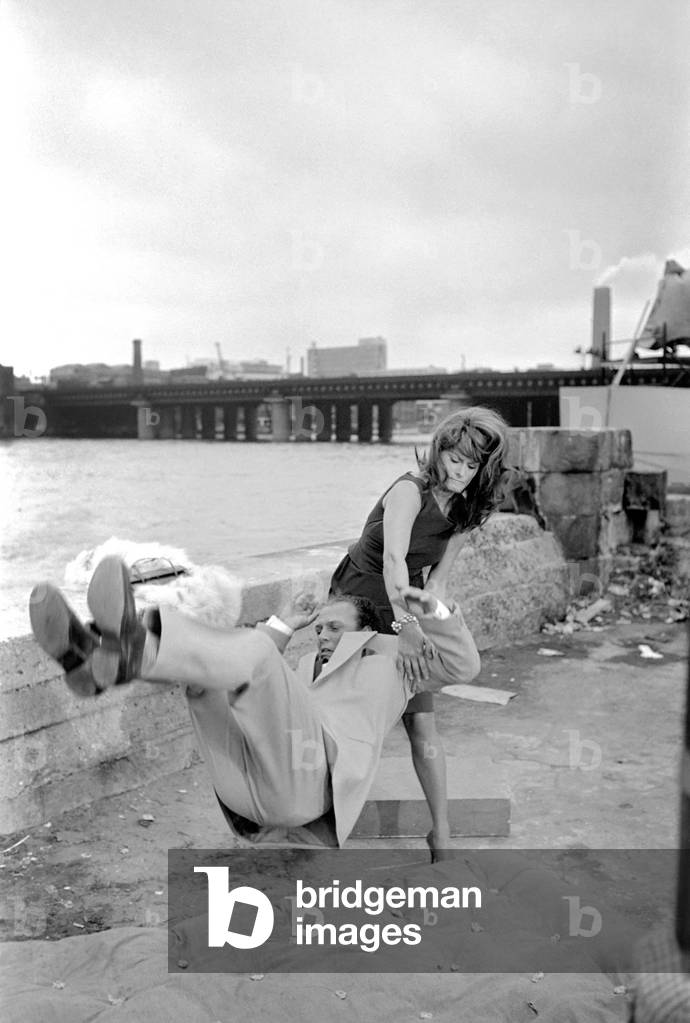 Sophia Loren filming 