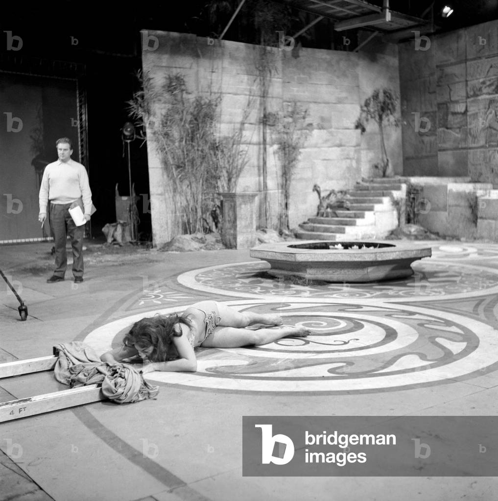 Actress Helga Pilarczyk seen here playing Salomi, September 1957 (b/w photo)