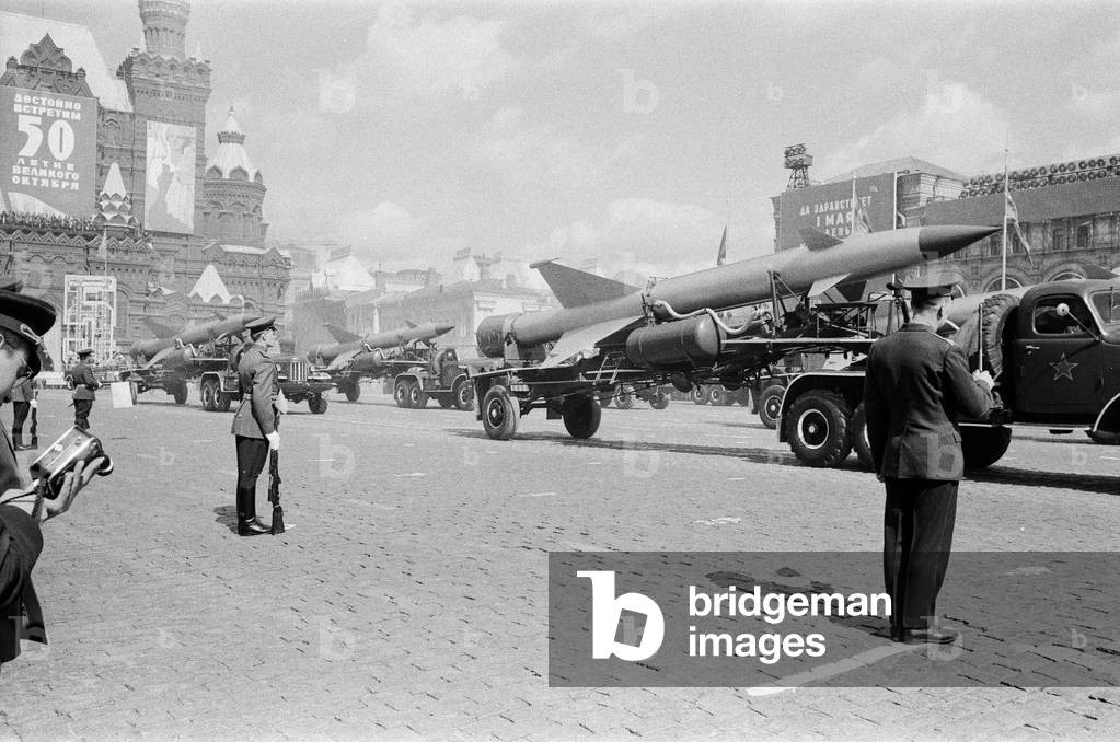 May Day Parade in Red Square, 9th May 1967 (b/w photo)