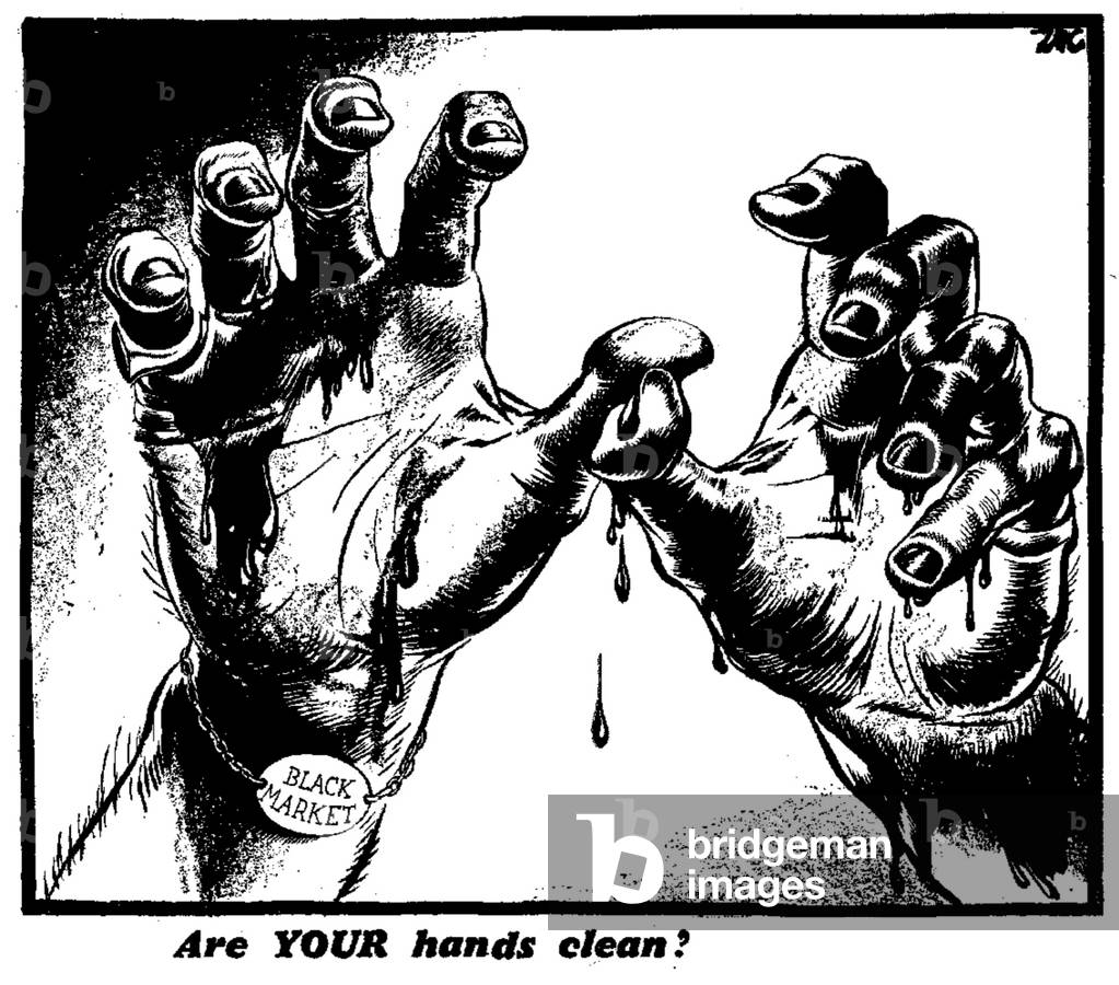 Are YOUR hands clean, 4th March 1942 (b/w illustration)
