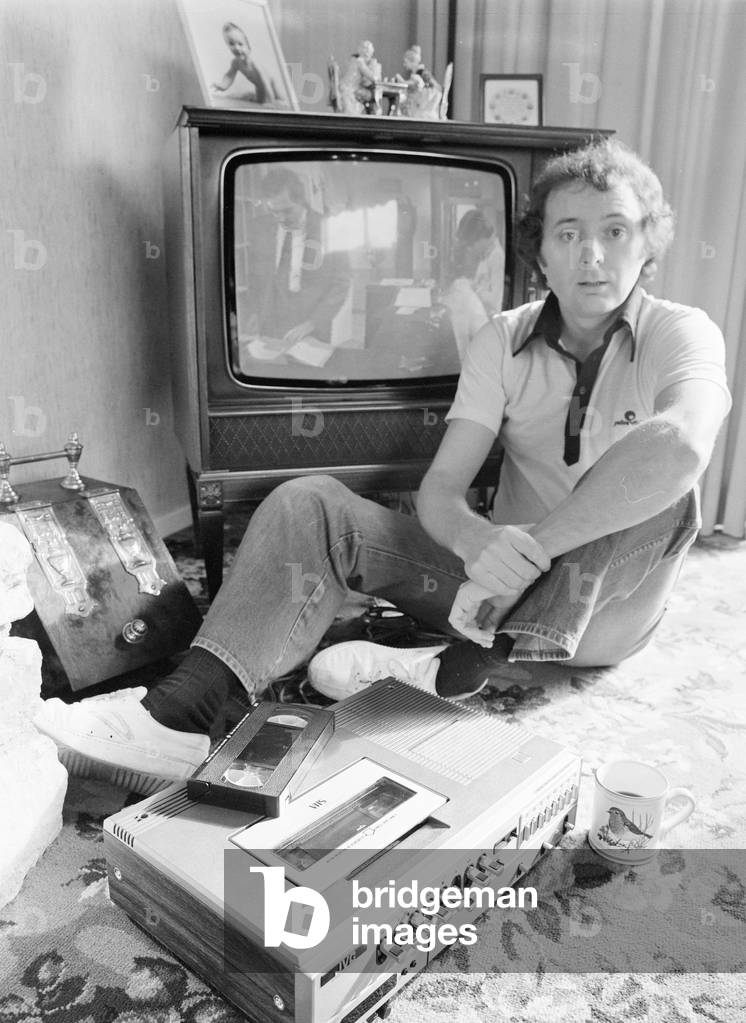 Jasper Carrott, comedian, actor, television presenter and personality, pictured at home in Knowle, Warwickshire, 28th February 1979 (b/w photo)