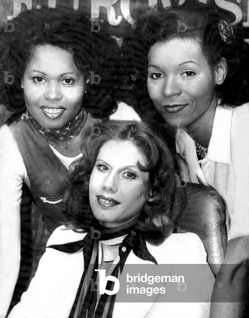 Pop Group Silver Convention, l to r, Rhonda Heath, Penny McLean and Ramona Wulf 4 May 1977