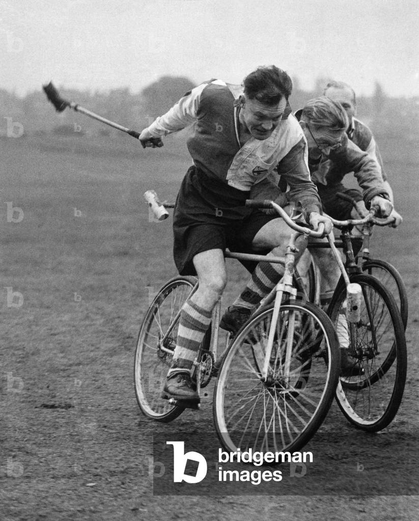 Transport: Cycle: Cycle Polo November 1949 (b/w photo)