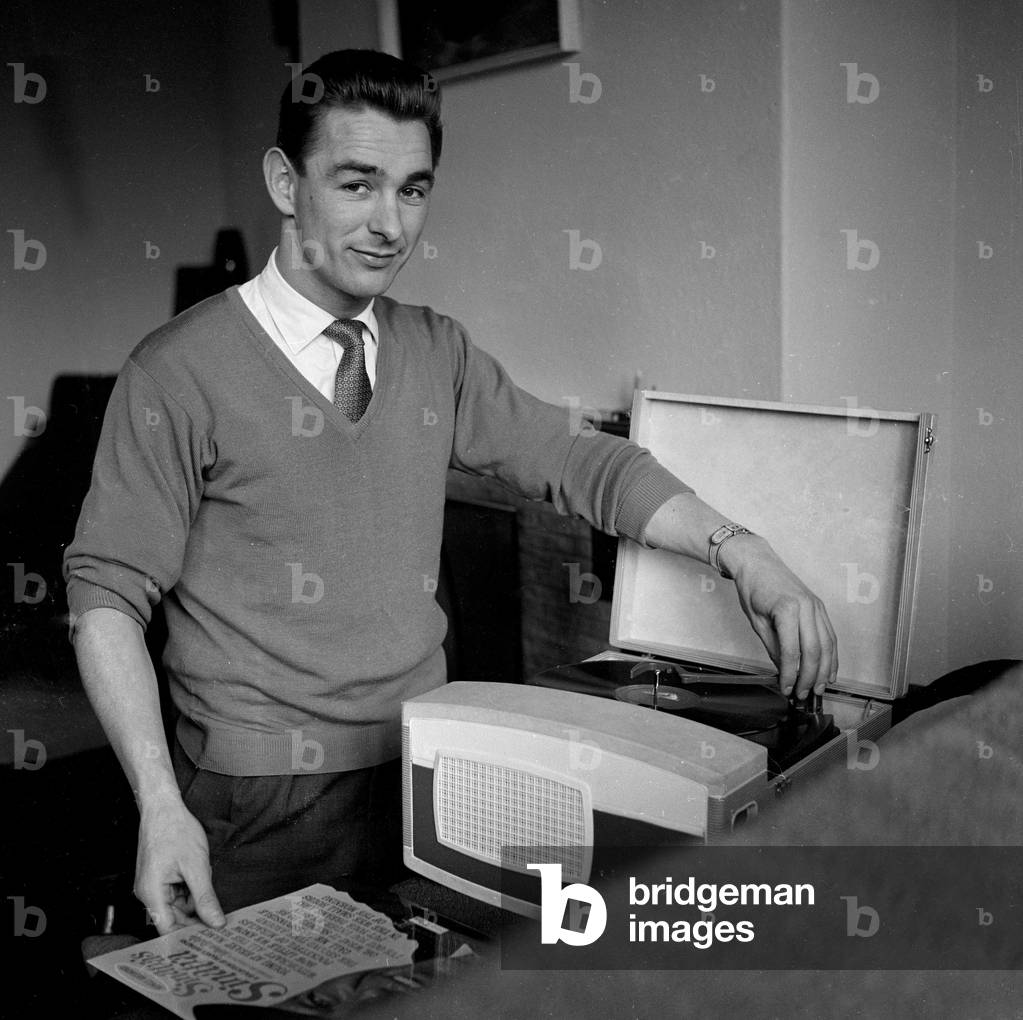 Brian Clough Sunderland FC seen here with his record collection at home. January 1964P64 13 (photo)