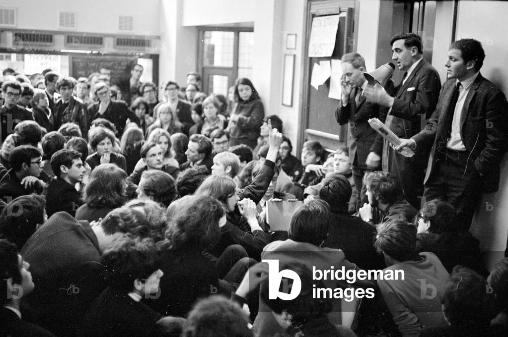 Demonstrations London School of Economics Sit In March 1967 (b/w photo)