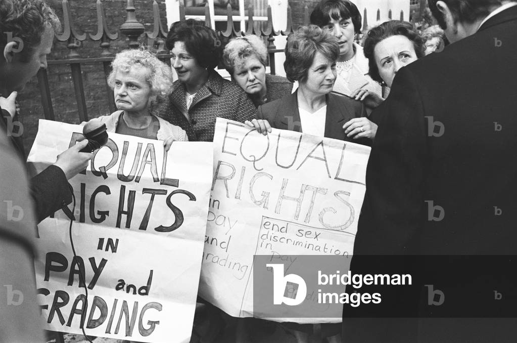 Women sewing machinists strike action, June 1968