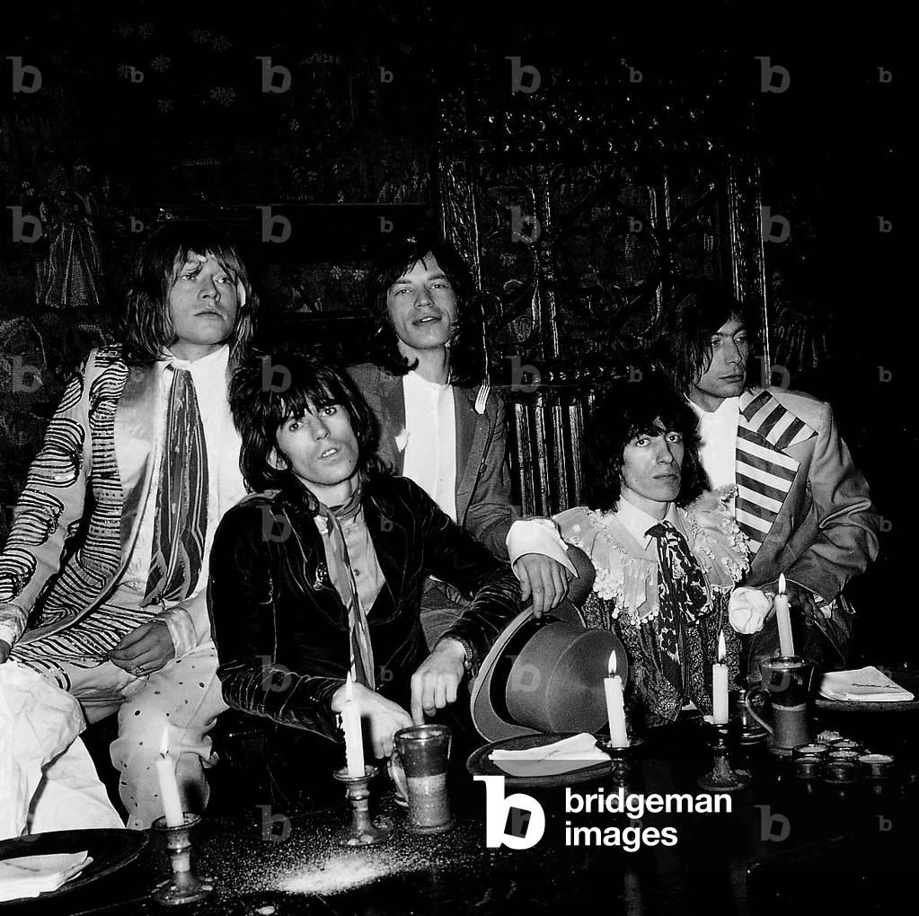 The Rolling Stones launch their Beggars Banquet album at the Elizabethan Room, Gore Hotel, 190 Queensgate, 5th December 1968 (b/w photo)