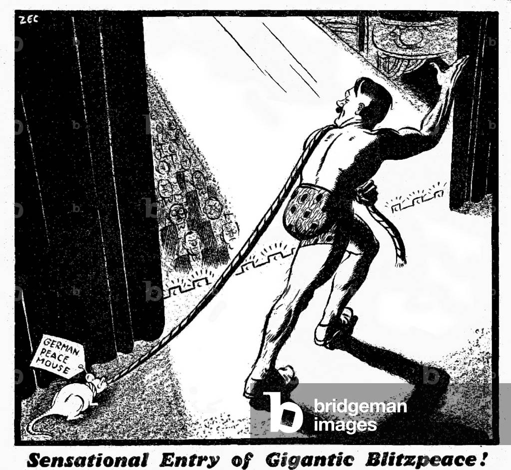 Sensational Entry of Gigantic Blitzpeace!, 20th March 1940 (b/w illustration)