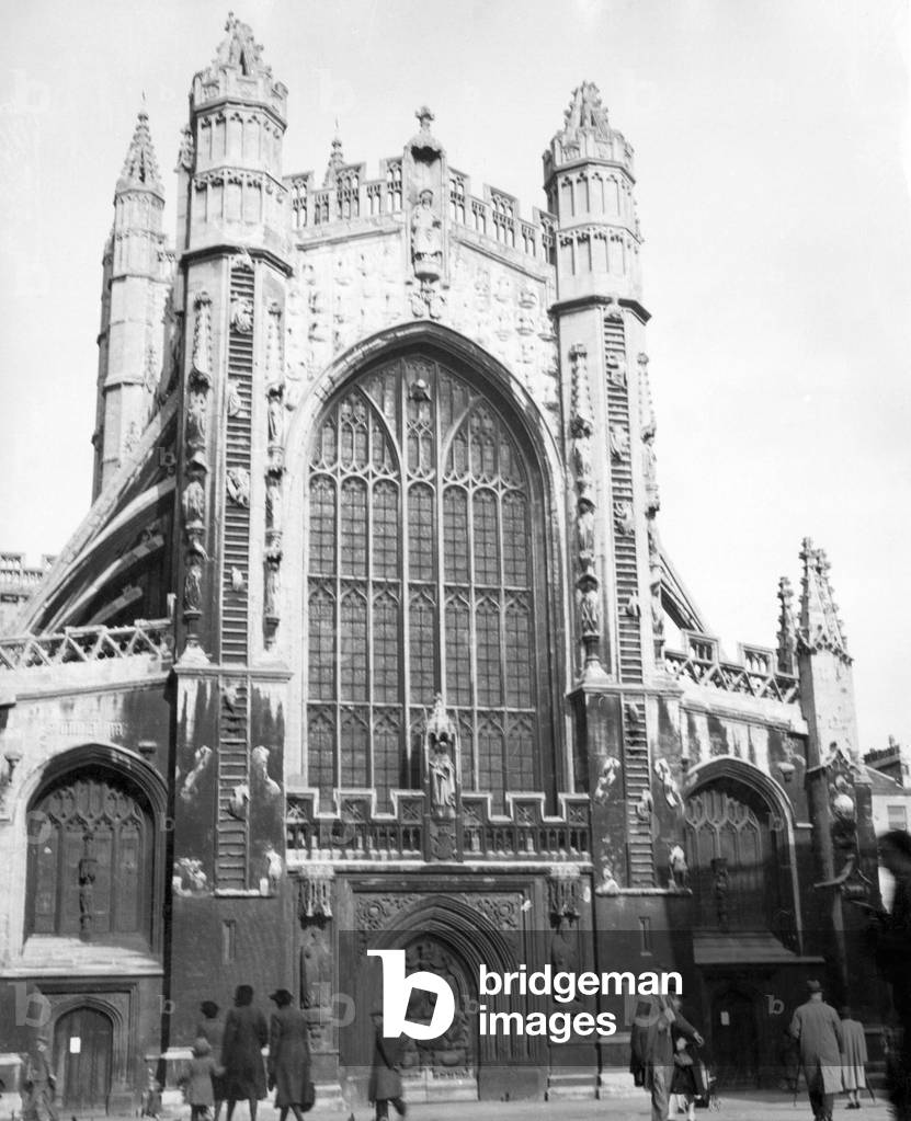 Bath Abbey, Somerset. Circa 1939.