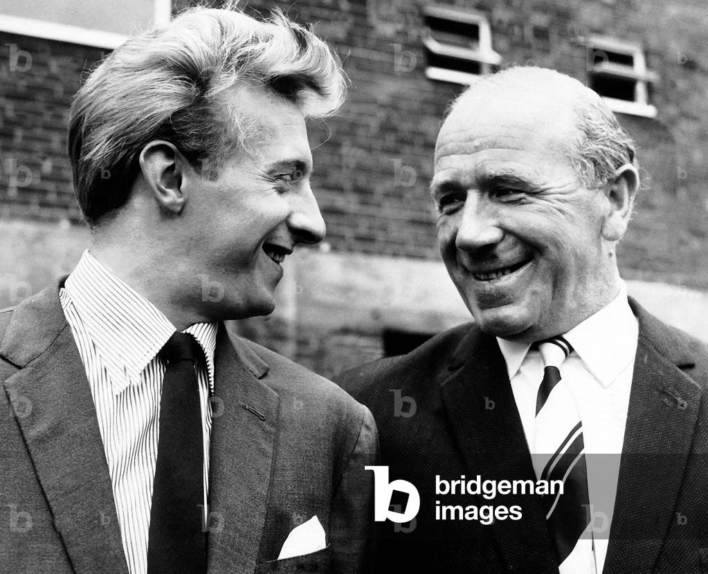 Manchester United manager Sir Matt Busby with Denis Law1965 (photo)