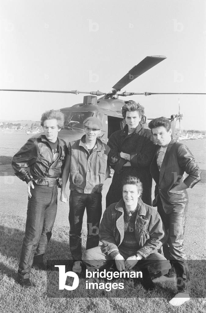 Duran Duran, music group, The Rio Tour, December 1982 (b/w photo)
