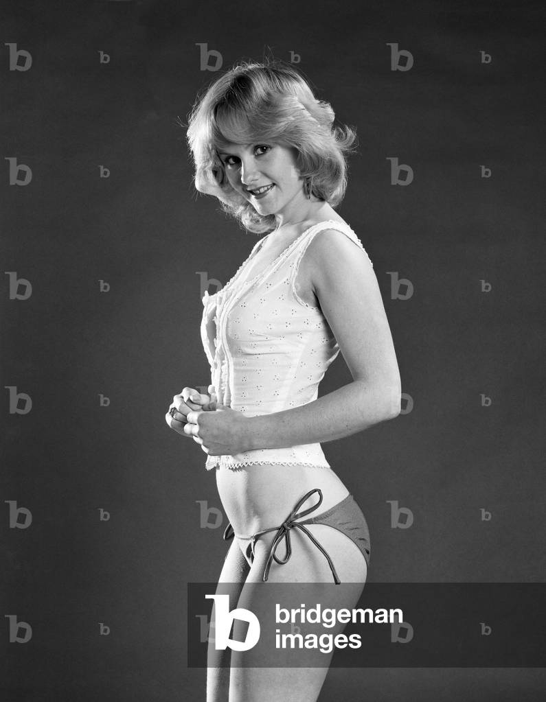 The Benny Hill Girl, Sue Upton, pictured 4th May 1979 (b/w photo)
