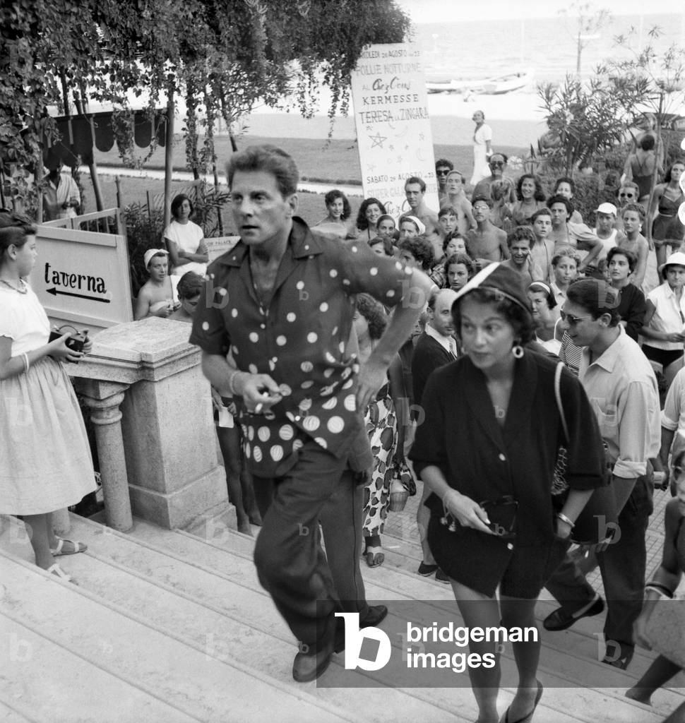 Venice Film Festival 1953. French actor Jean Pierre Aumont (Jean-Pierre) seen here with Luciana Ausk a friend. August 1953