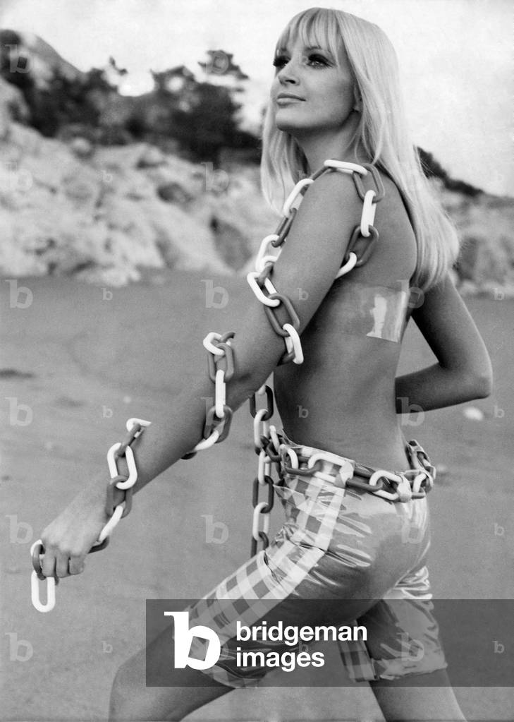 Beach-Wear Fashions: Swimsuit designer Jean Voigt . January 1968