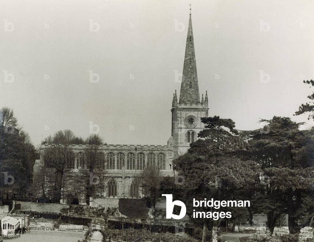 Stratford-on-Avon Church, 11th April 1938 (b/w photo)