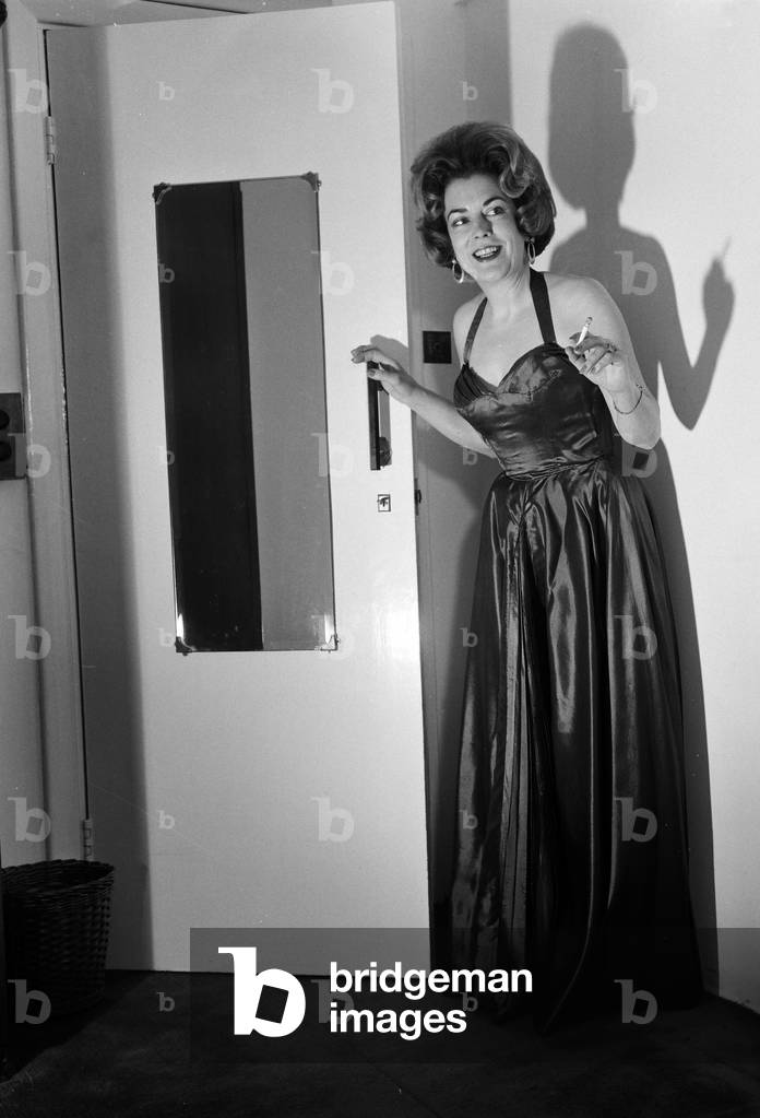 Avis Scott, ex-BBC TV Announcer, who was sacked for being 'too glamorous' and went on to become an actress. 21st February 1963 (b/w photo)