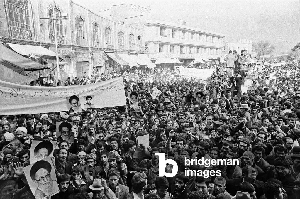 Iran hostage crisis, December 8, 1979 (b/w photo)