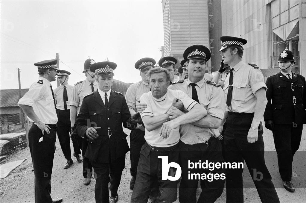National Dock Strike, 14th August 1972 (b/w photo)