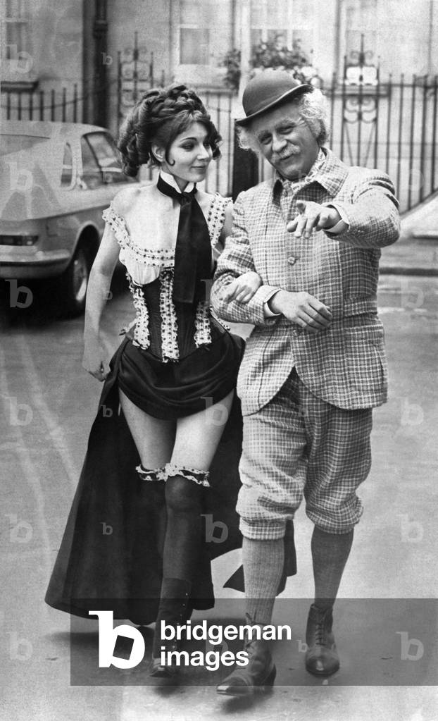 Warren Mitchell who plays Count Pandolfo, seen with Carol Friday who is 